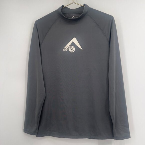 Kanu Surf Charcoal Long Sleeve UPF 50+ Rashguard Shirt Mens Size L NWT - Picture 1 of 9